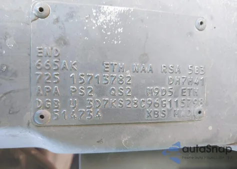 2006 Dodge Ram 2500 Slt/Trx4 Off Road/Sport/Power Wagon from USA, damaged, VIN 3D7KS28C96G115798